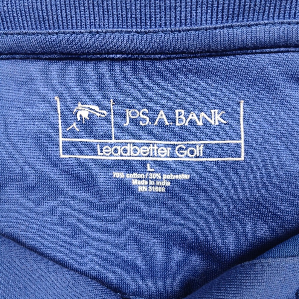Jos A Bank Leadbetter Golf Polo Shirt Men's L Blue‎ Argyle Short Sleeve - Picture 4 of 7